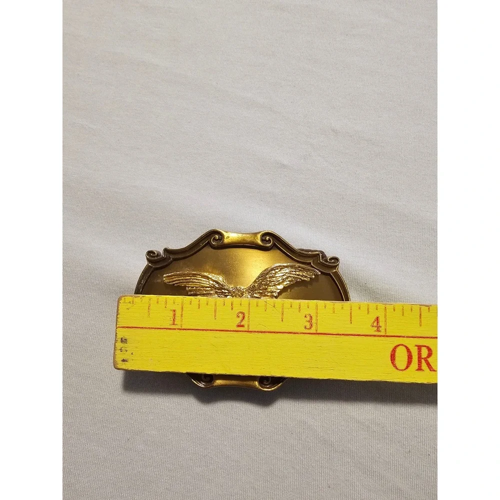 Harley-Davidson Belt Buckle Gold Brass Eagle Vintage 1978 Rainfree